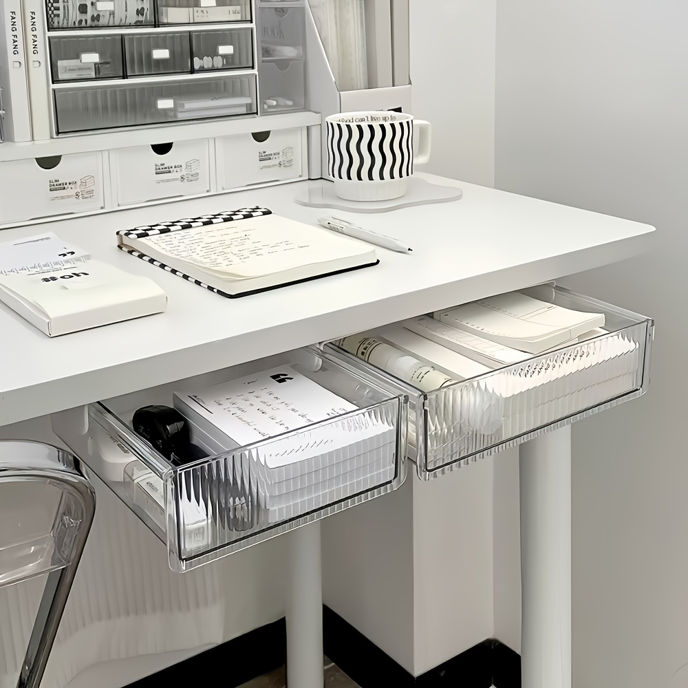 Home Office Desk With Drawers - 1pc Under Desk Clear Drawer Organizer,