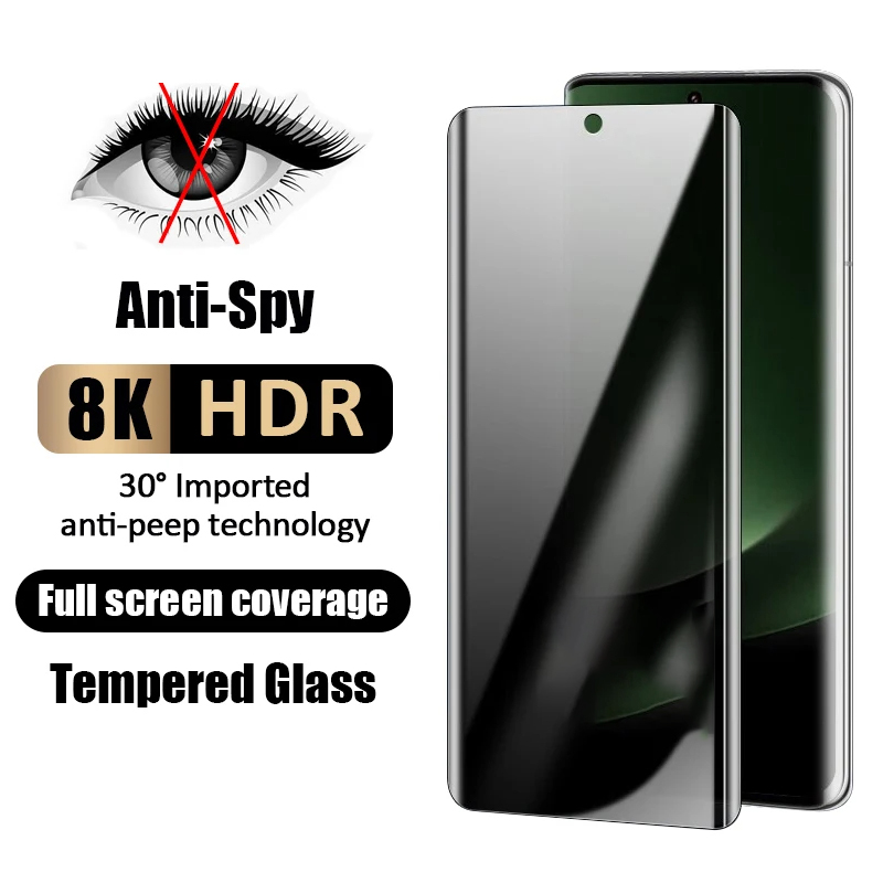 Monitor Privacy Screen - Curved Edge Anti-spy Tempered Glass for