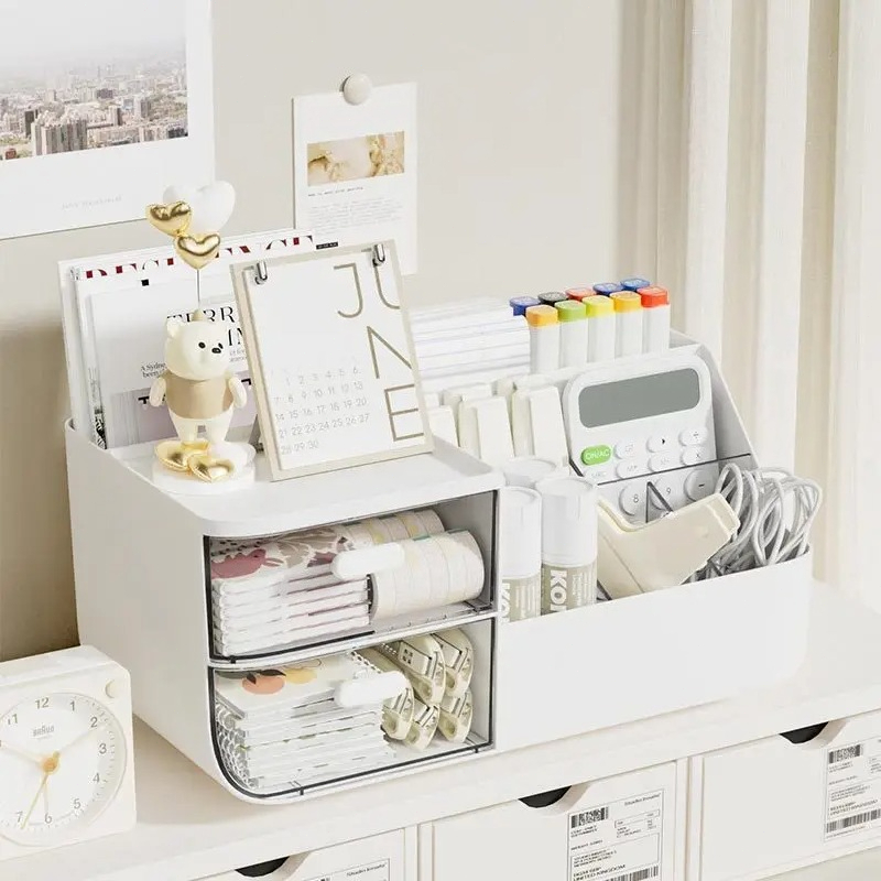 Large Capacity Multifunctional - Home Office Desk With Drawers 评论和价格