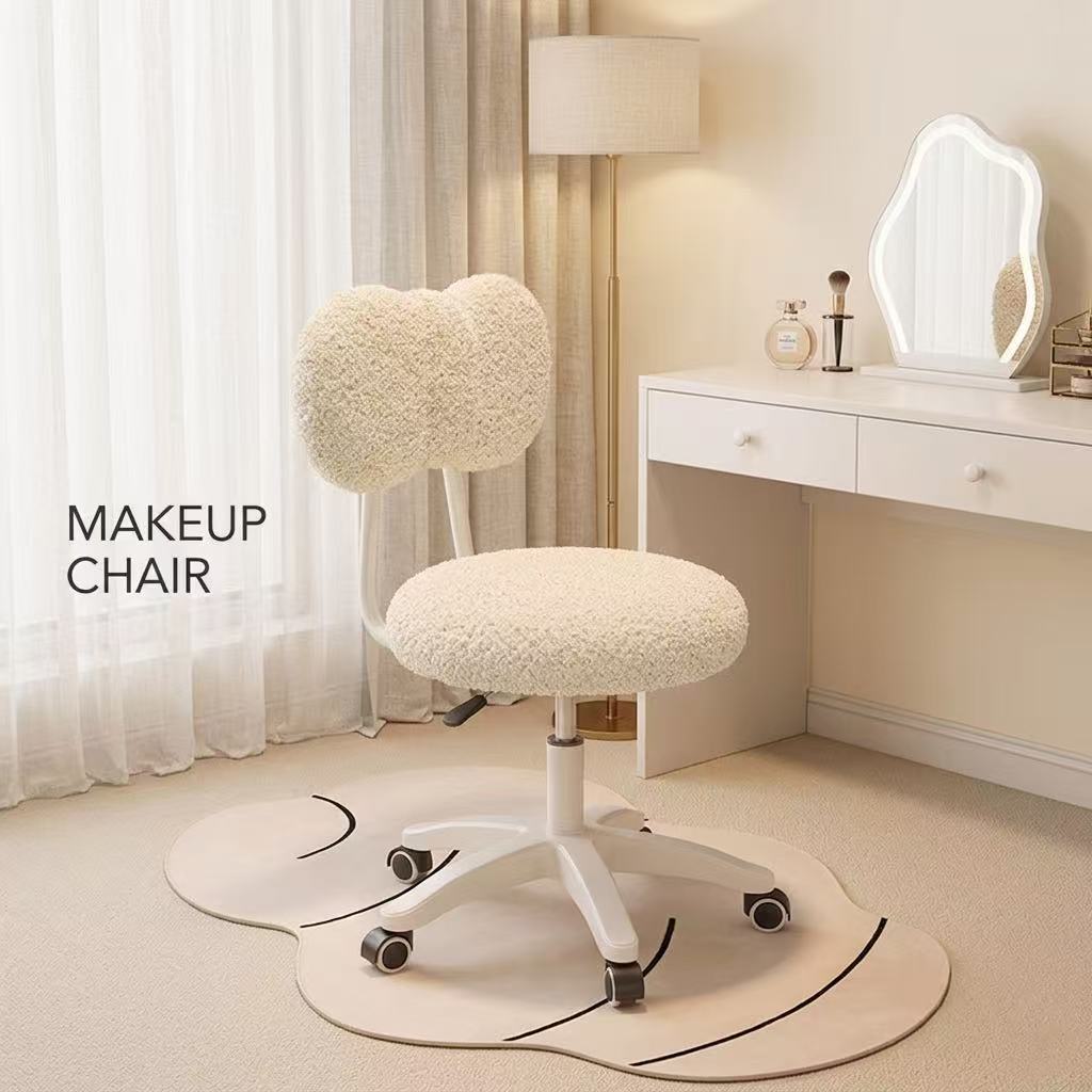 Cute Boucle Swivel Office Chai - Home Office Ergonomics 评论和价格