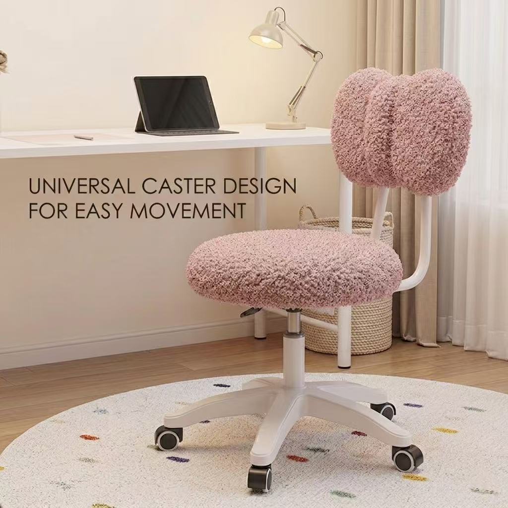 Cute Boucle Swivel Office Chai - Home Office Ergonomics 评论和价格