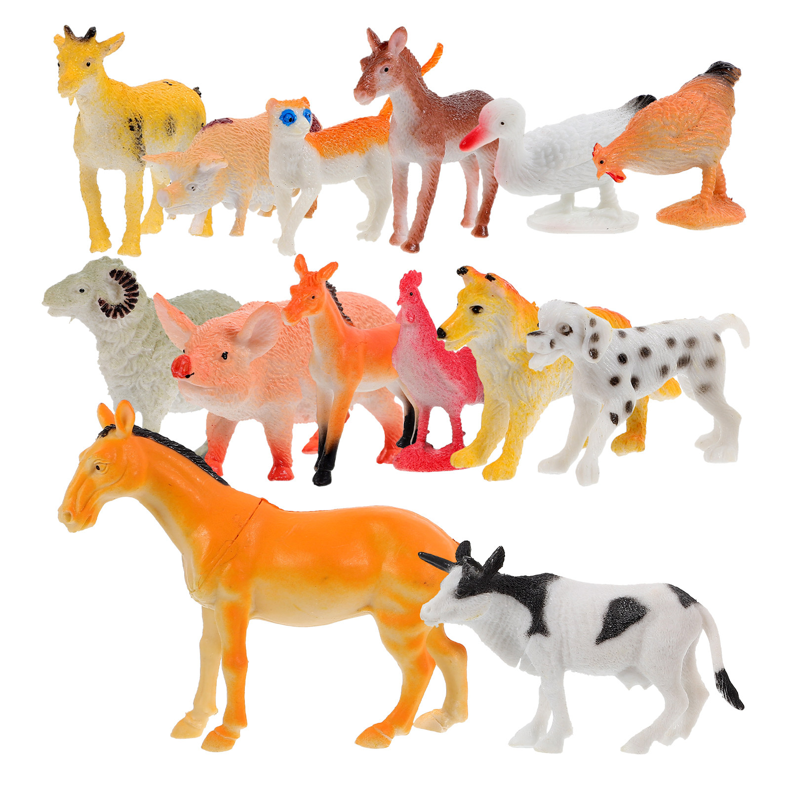14Pcs Mini Farm Animal Models  - Home Office Simulator 评论和价格