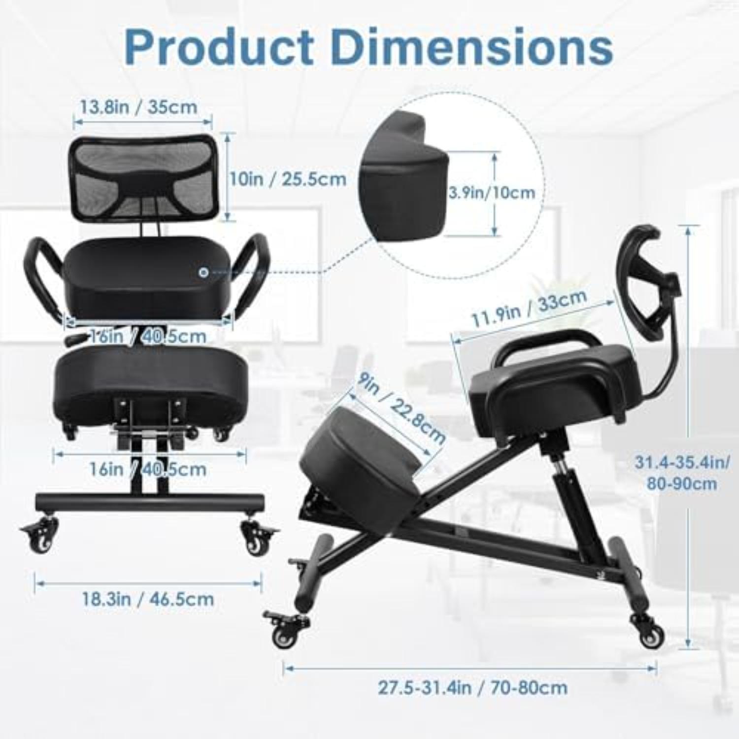 Ergonomic Kneeling Chair Adjus - Home Office Ergonomics 评论和价格