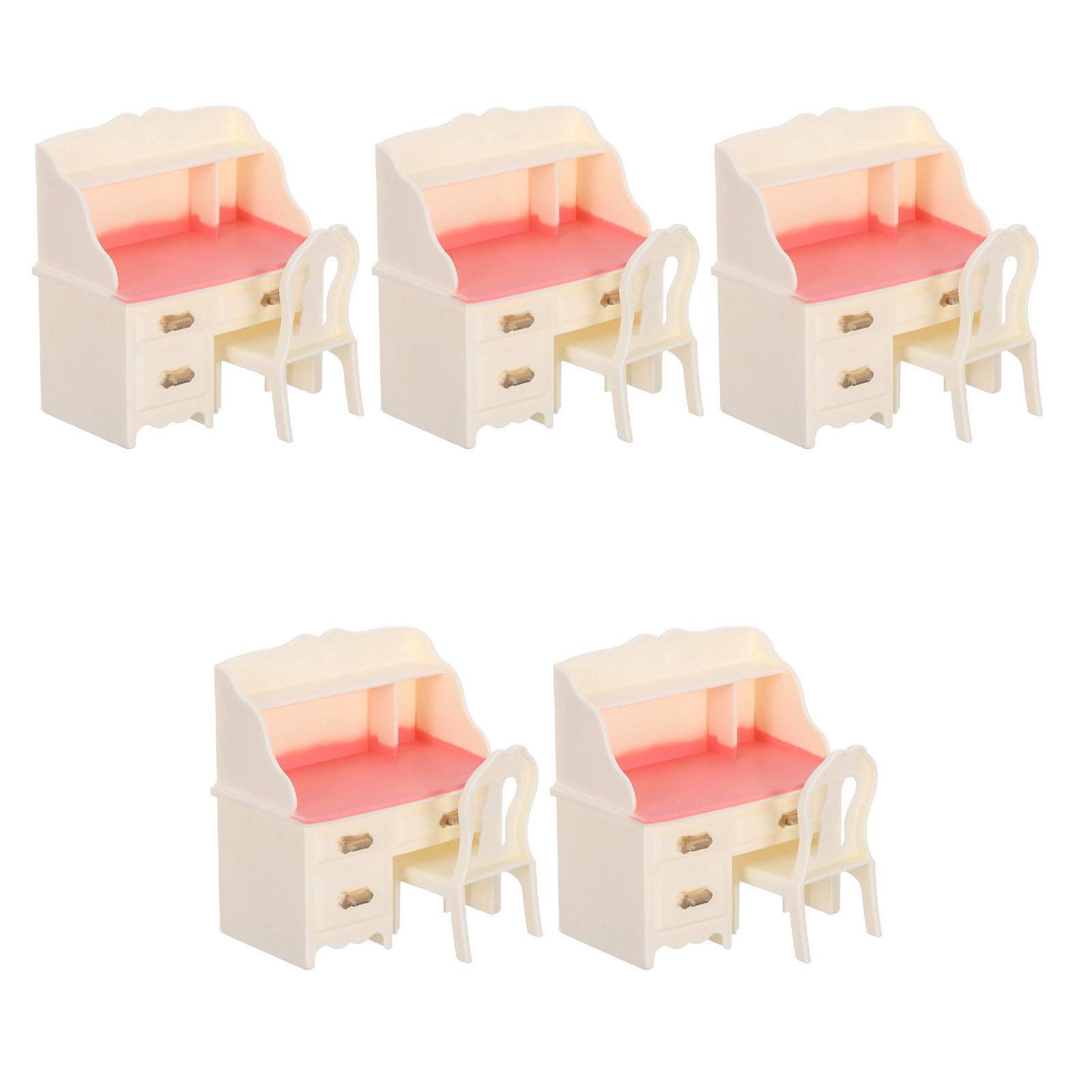 5Sets Miniature Dollhouse Furn - Home Office Simulator 评论和价格