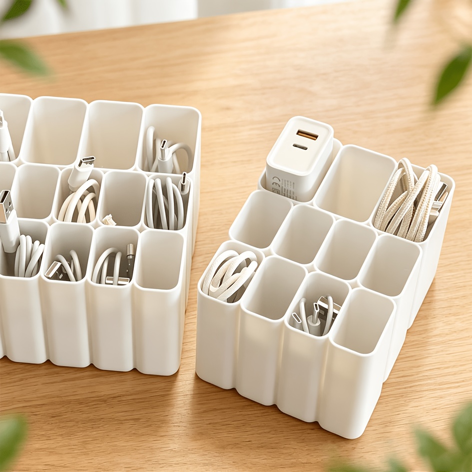 1pc 11/22-Slot USB Cable Organ - Home Office Desk With Drawers 评论和价格