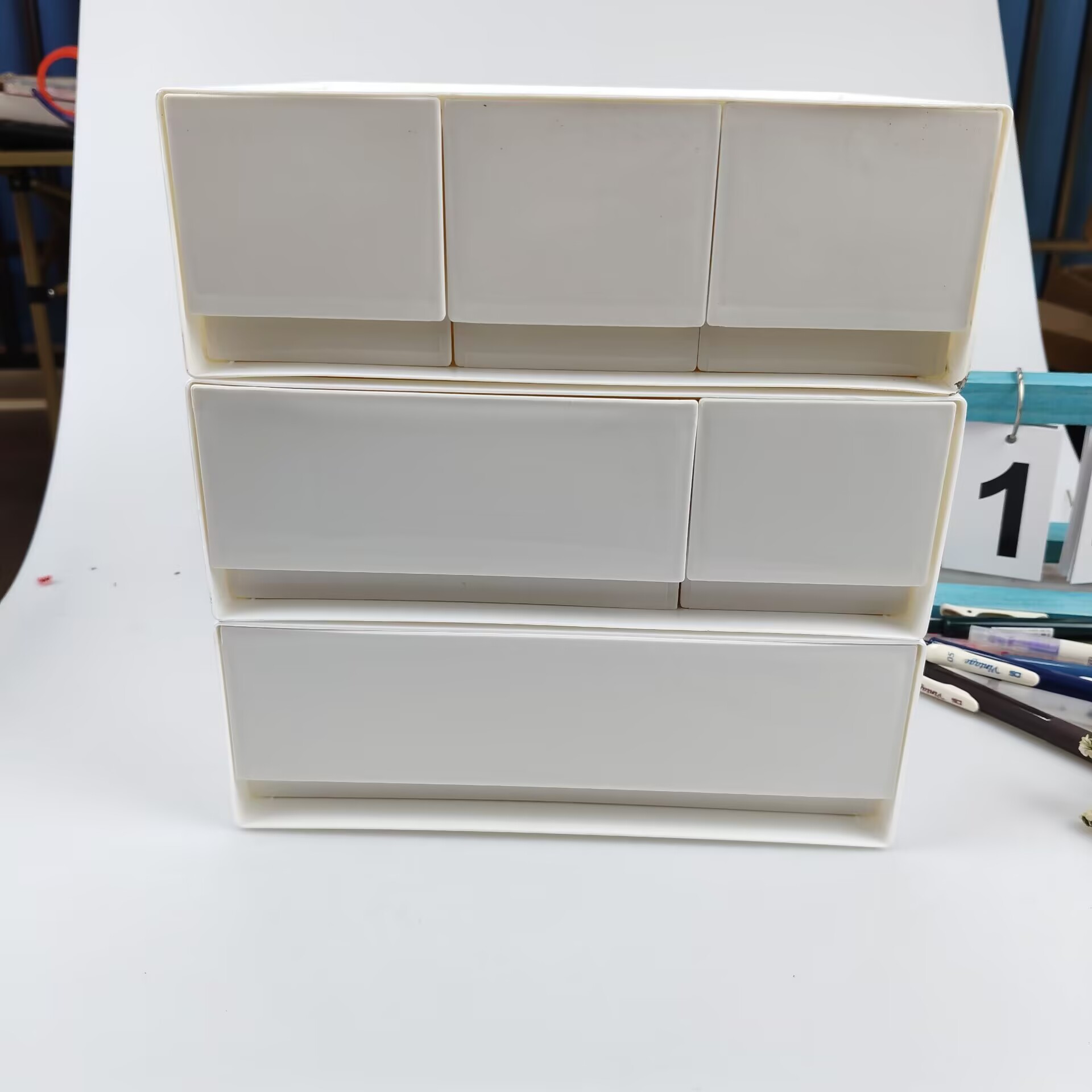 Desktop Storage Box, Drawer, C - Home Office Desk With Drawers 评论和价格