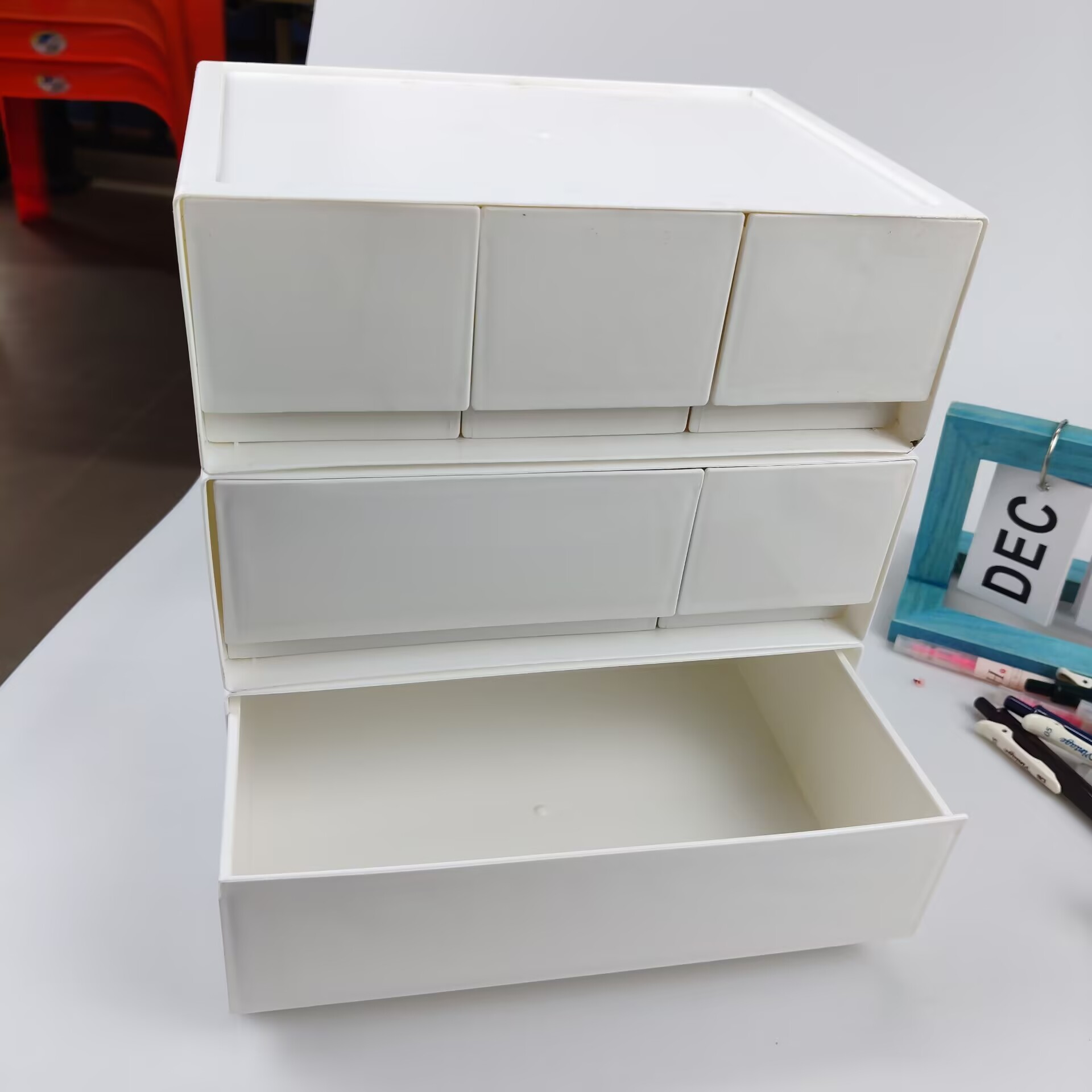 Desktop Storage Box, Drawer, C - Home Office Desk With Drawers 评论和价格