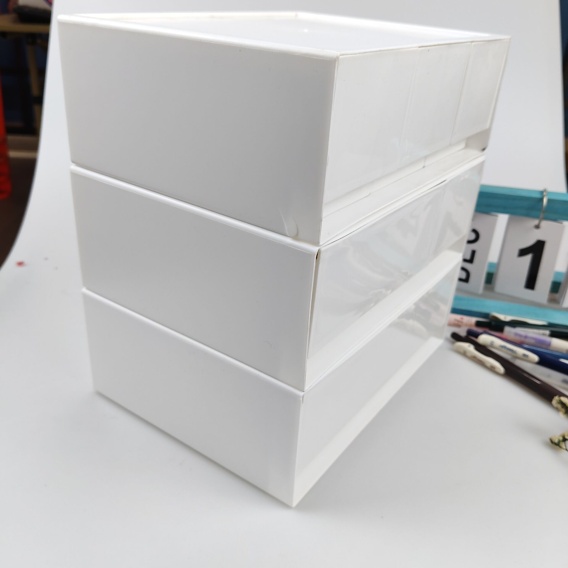 Desktop Storage Box, Drawer, C - Home Office Desk With Drawers 评论和价格