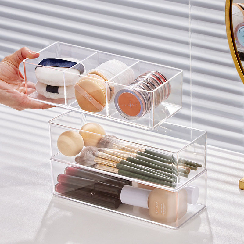 Acrylic Cosmetics Storage Box  - Home Office Desk With Drawers 评论和价格