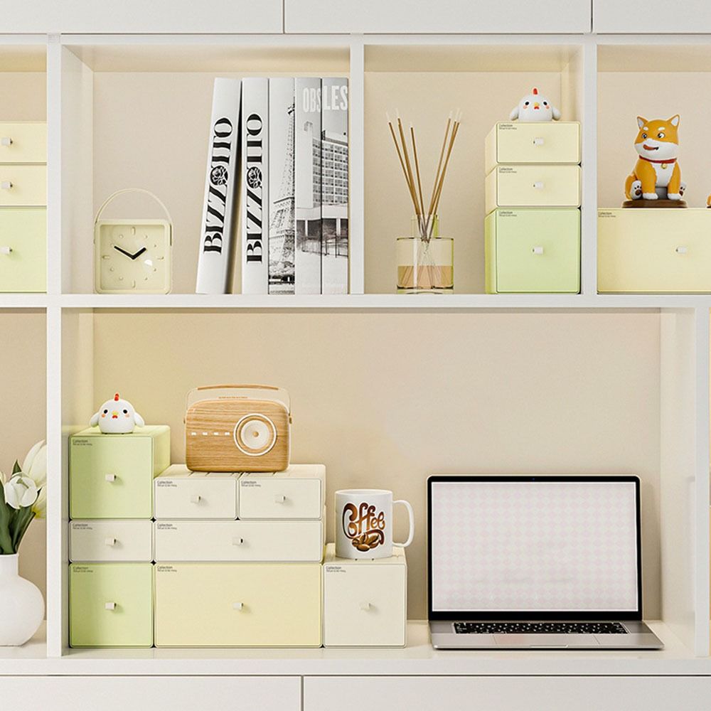 Colorful Desktop Stackable Org - Home Office Desk With Drawers 评论和价格